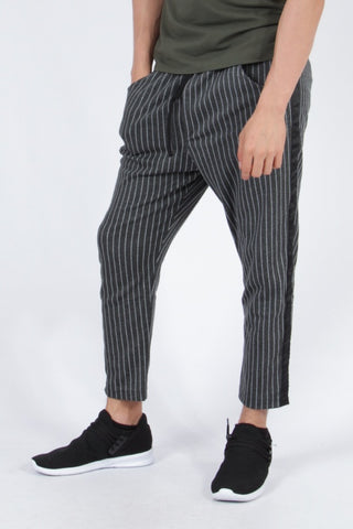 Noir Jux Striped Pants